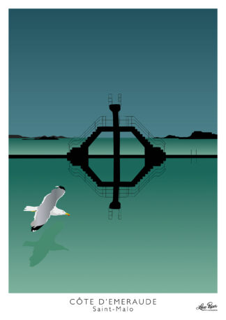 Affiche Saint-Malo Côte d'émeraude