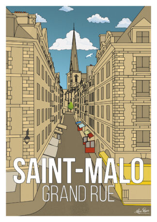 Affiche Saint-Malo Grand-rue