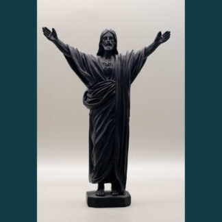 Statue "Jesus loves you" noir