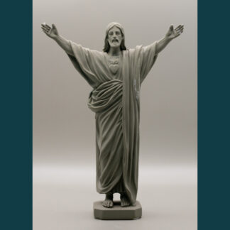 Statue "Jesus loves you" vert